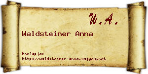 Waldsteiner Anna névjegykártya